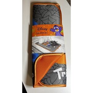 Disney Lilo & Stitch Dish Drying Mat Halloween Trick Or Trick Pumpkin Spiderwebs